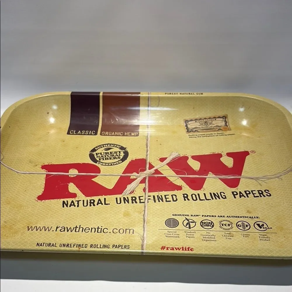 RAW Natural Unrefined Rolling Papers Tray - Brown